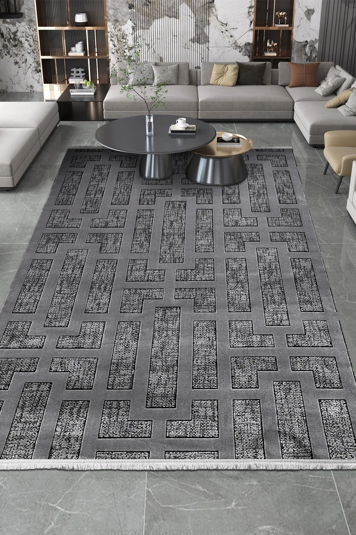 YoudayHomeCollection ROXSTONE Model Oturma Odası Halısı