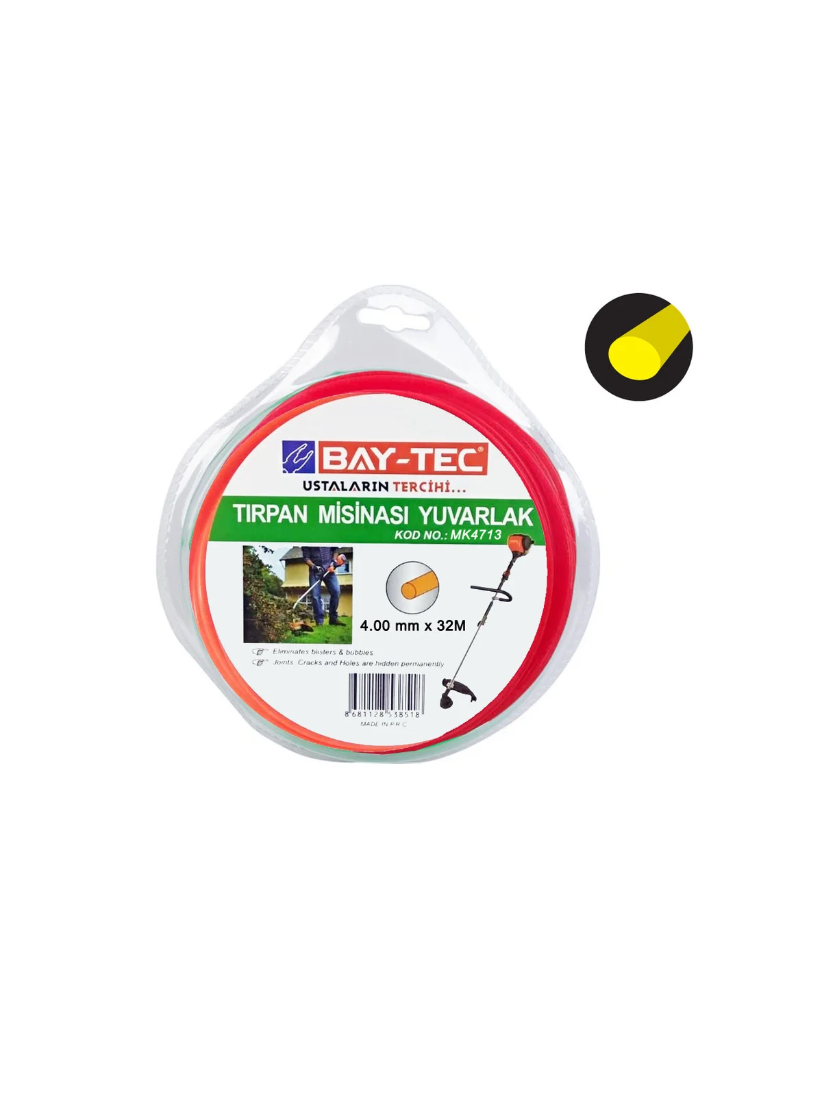 Yuvarlak Tırpan Misinası 4  mm x 32 mt MK4713