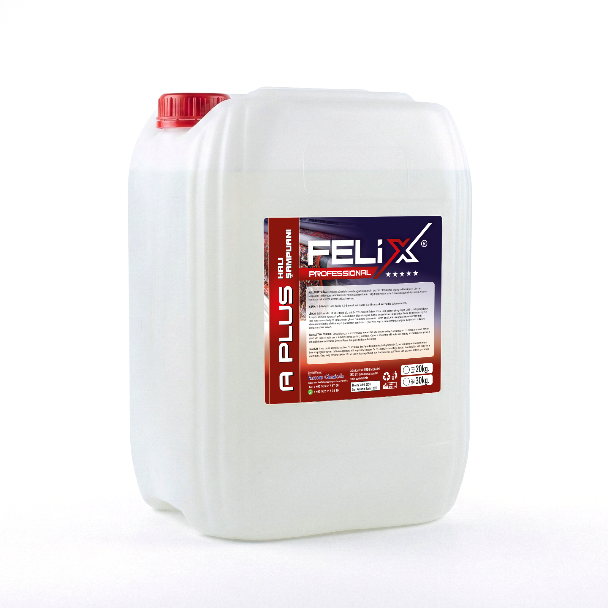FELİX A PLUS HALI ŞAMPUANI 20 LT