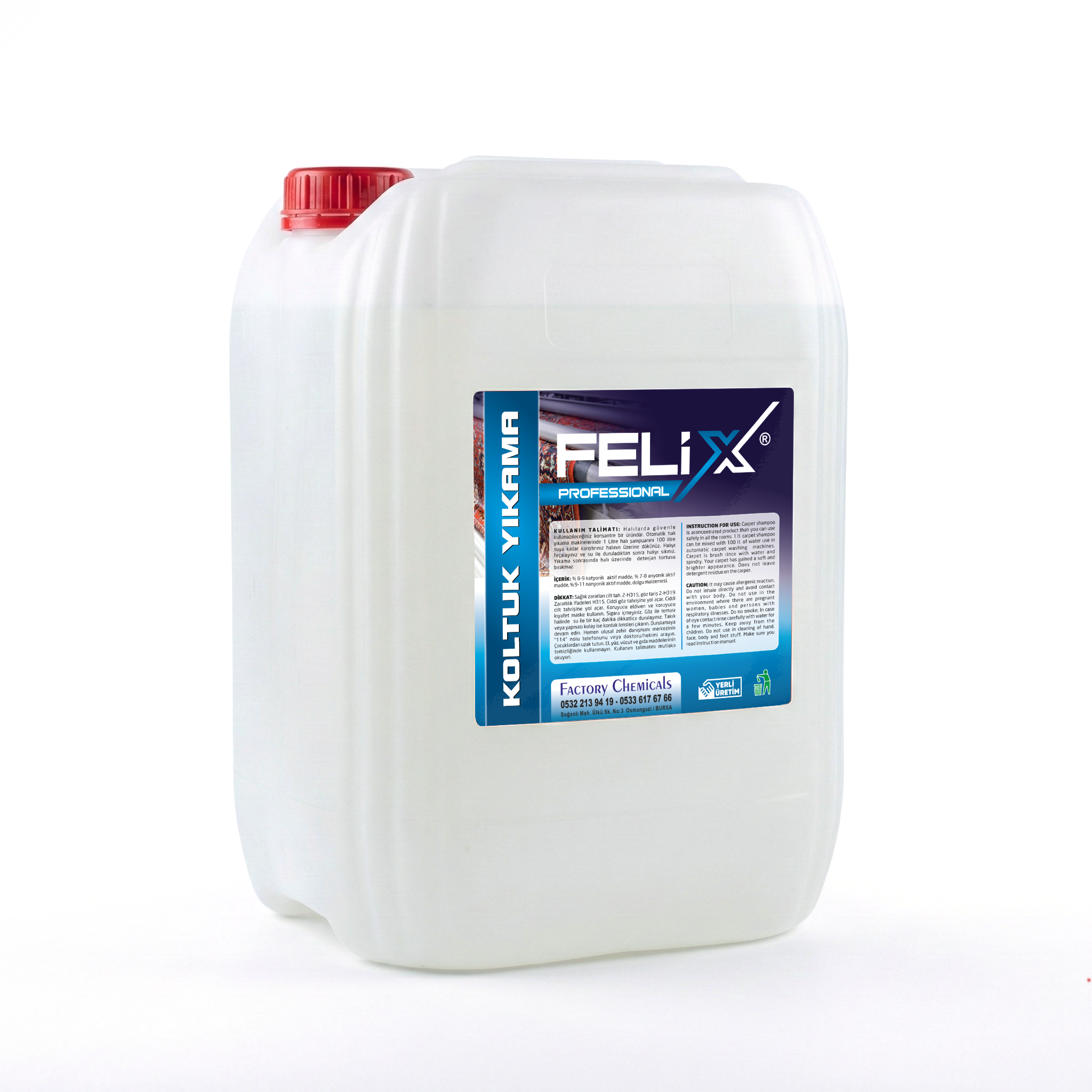 FELİX KOLTUK YIKAMA ŞAMPUANI 20 LT