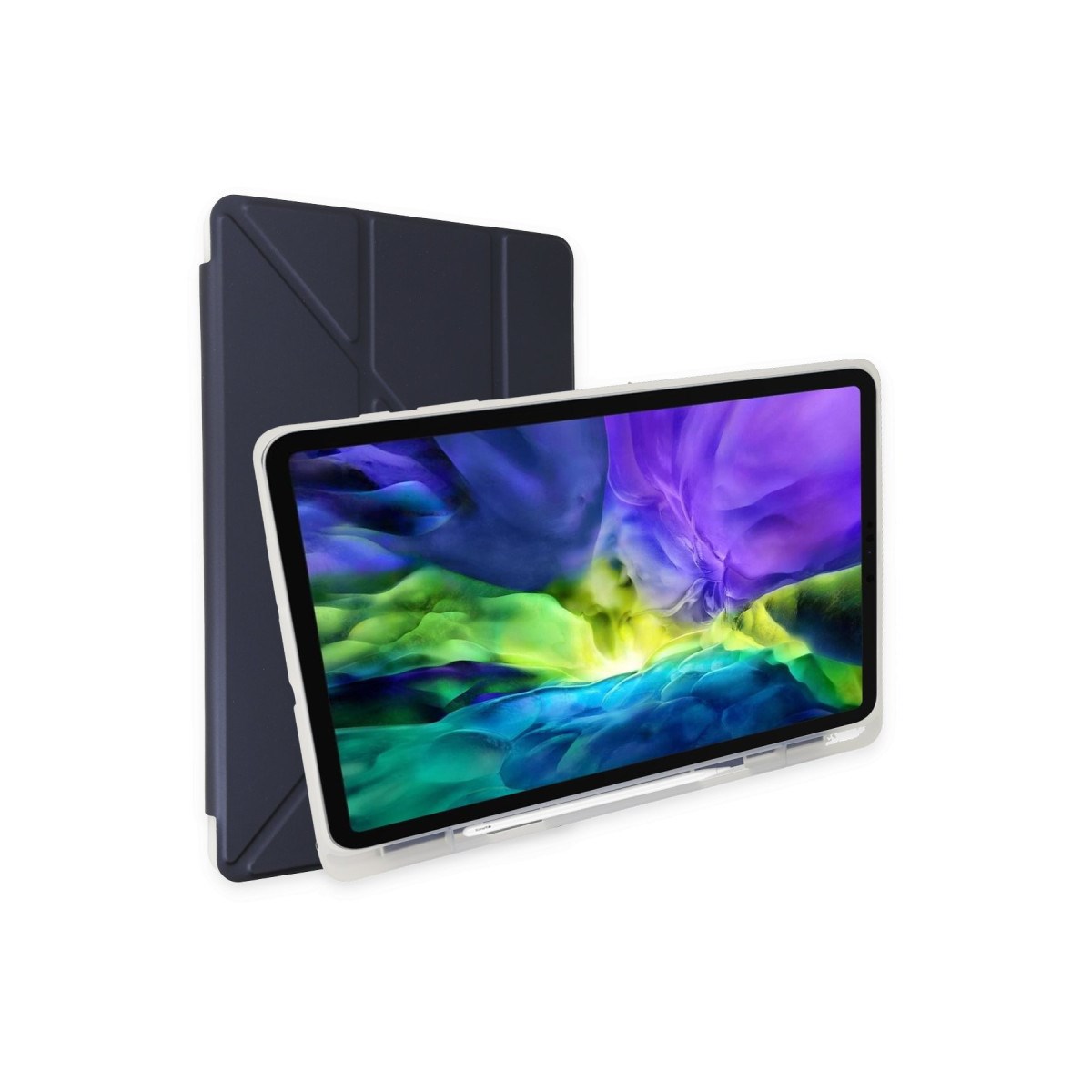 iPad 9.7 (2018) Kılıf Kalemlikli Mars Tablet Kılıfı - Lacivert
