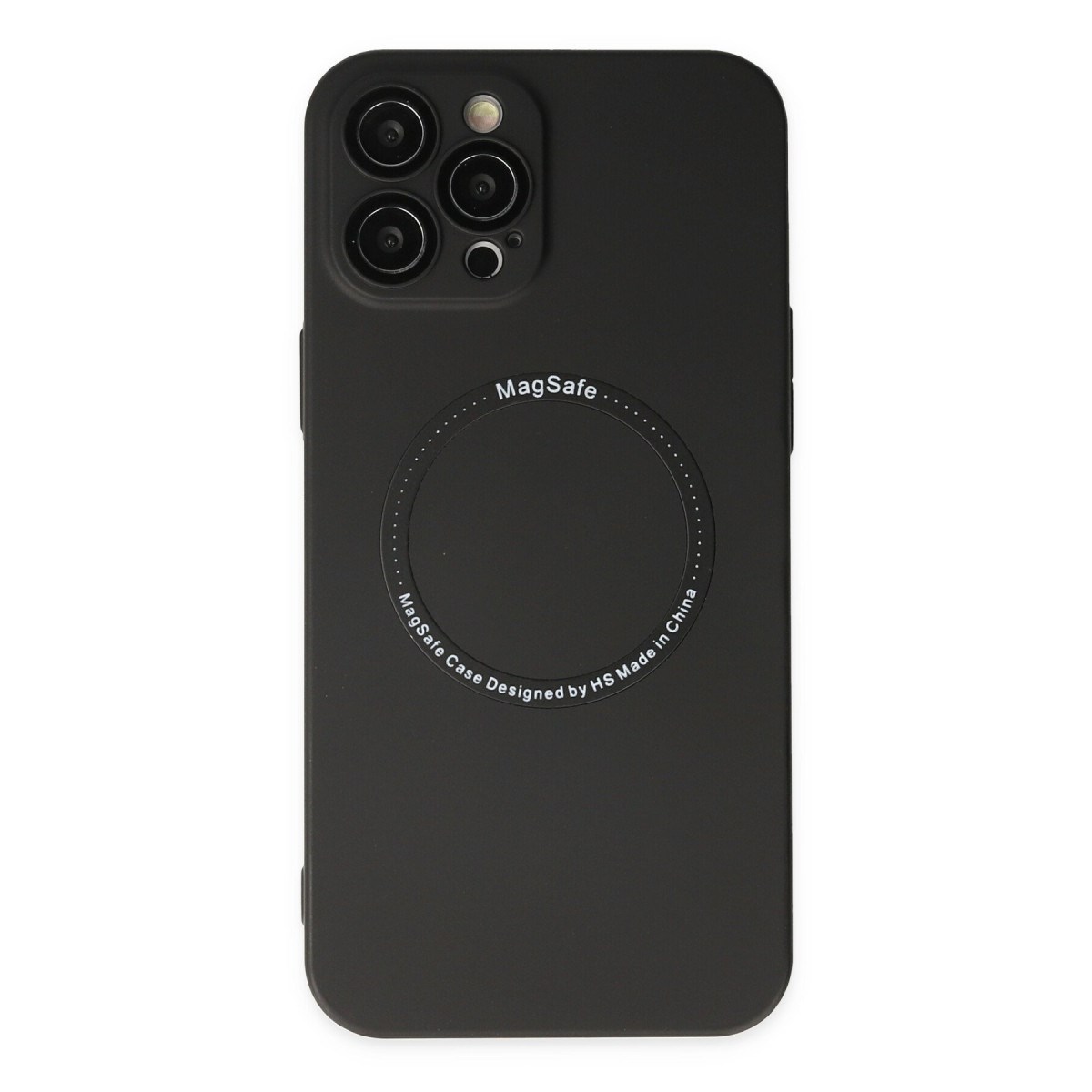 iPhone 12 Pro Kılıf Jack Magneticsafe Lens Silikon - Siyah