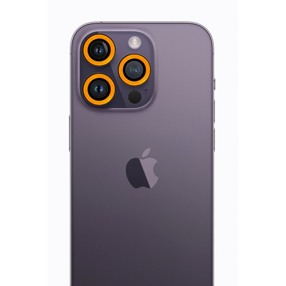 iPhone 12 Pro Neon Fosforlu Kamera Lens - Sarı