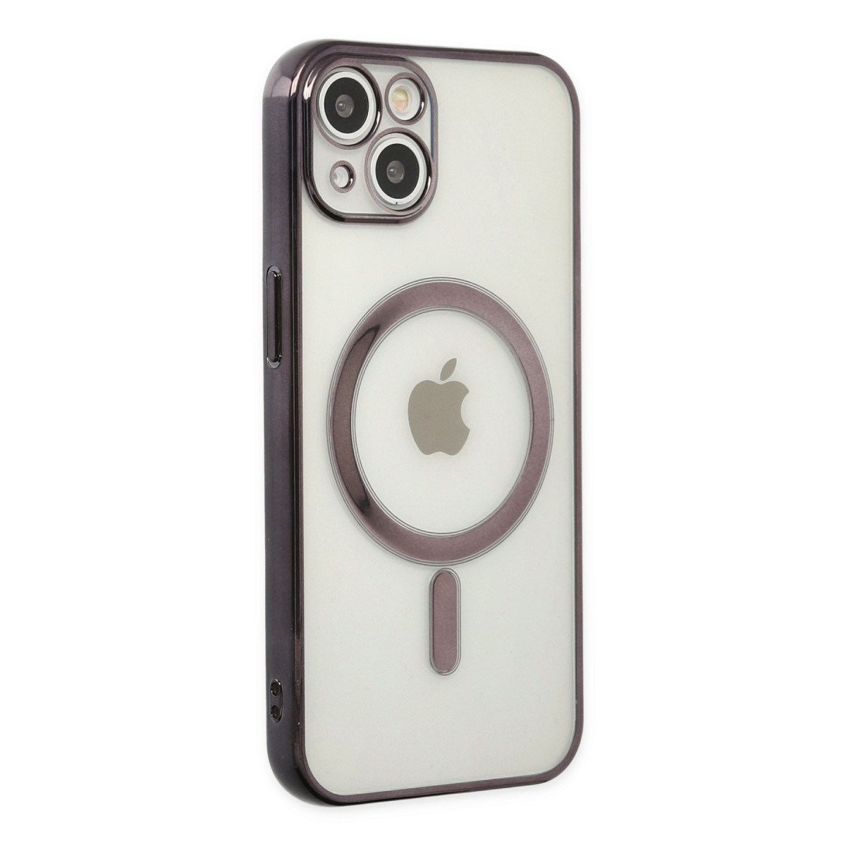 iPhone 14 Plus Kılıf Magneticsafe Lazer Silikon - Siyah