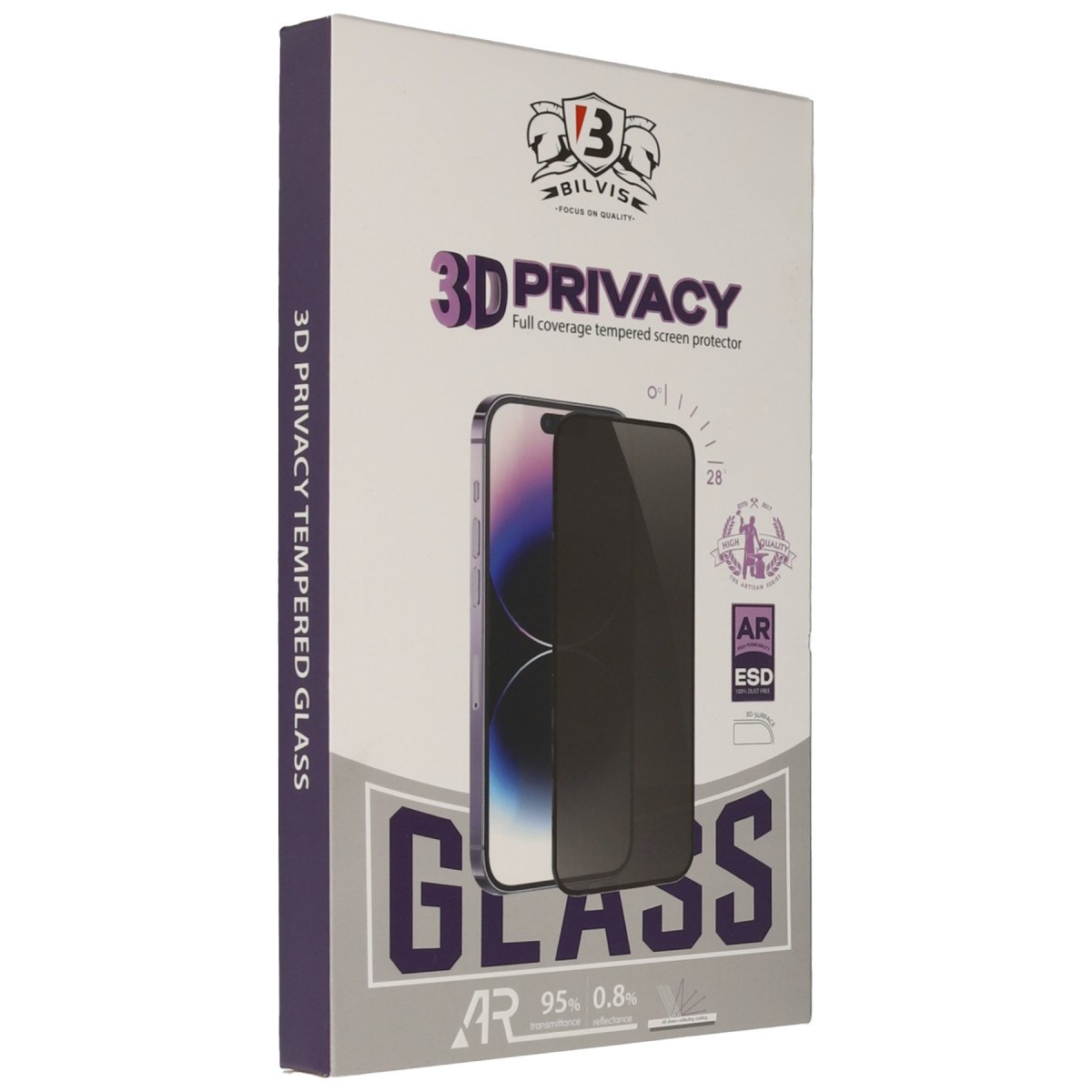iPhone 16E Bilvis 3D Hayalet Cam Ekran Koruyucu