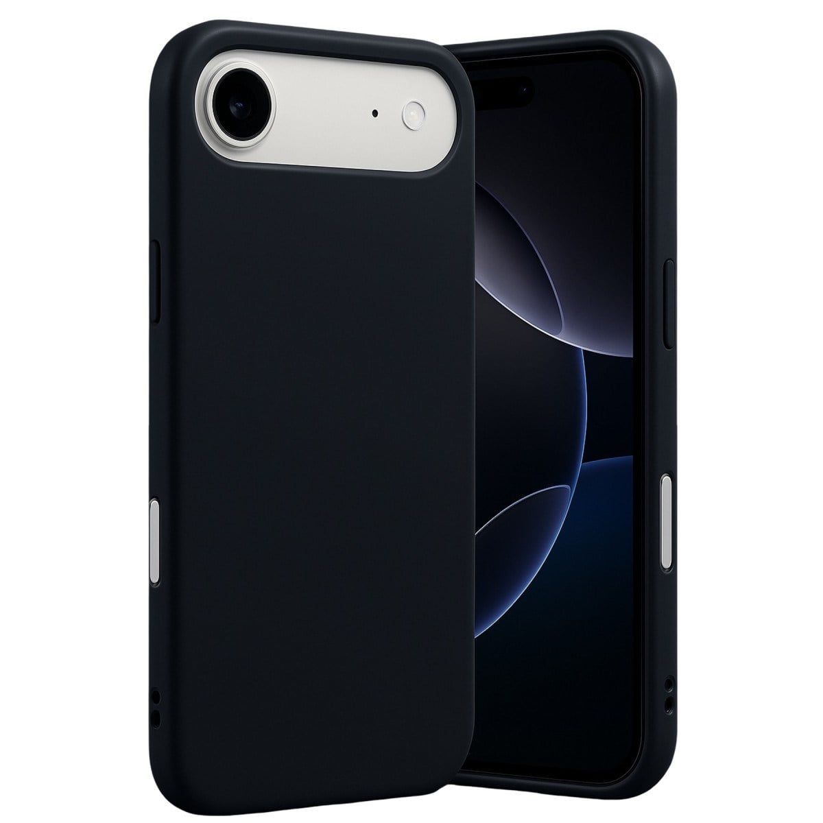 iPhone 17 Air Nano içi Kadife Silikon - Siyah