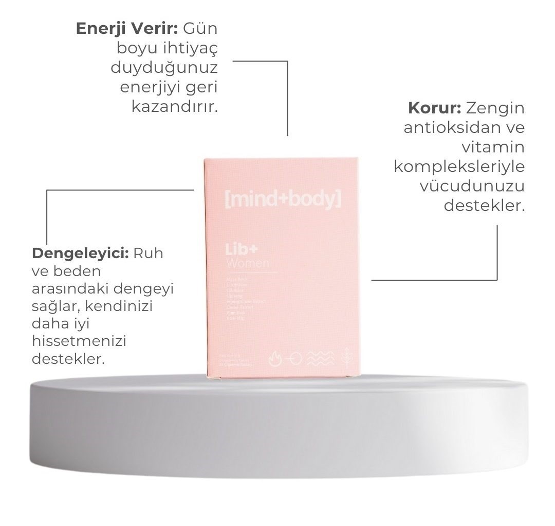 [mind+body] Lib+ Women Kadınlara Özel Takviye Edici Gıda 24 Çiğneme Tableti