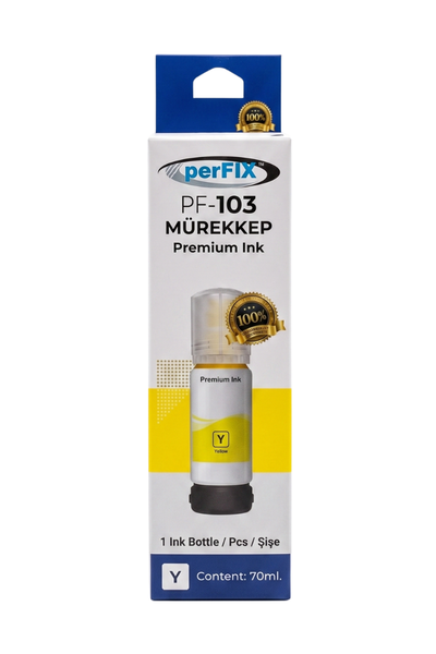 perFIX PF T103Y  Sarı Şişeli Mürekkep (70 ml )