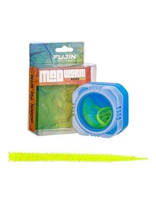 Fujin Mad Worm 9cm Saklama Kutulu LRF Silikonu - FLUO GREEN