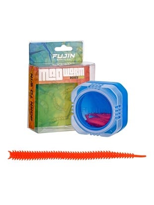 Fujin Mad Worm 9cm Saklama Kutulu LRF Silikonu - UV ORANGE