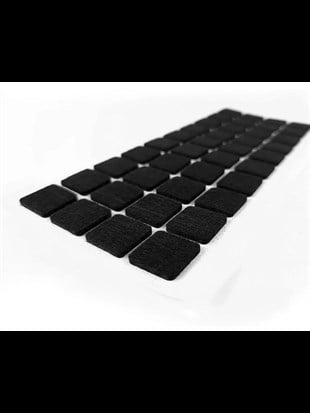 Kendinden Yapışkanlı Keçe Ped Kare Siyah 20mm 40 Parça