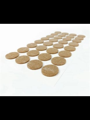 Kendinden Yapışkanlı Keçe Ped Yuvarlak Kahverengi 24mm 32 Parça