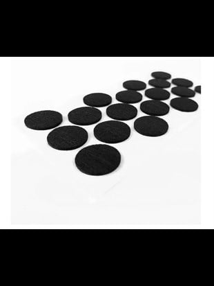 Kendinden Yapışkanlı Keçe Ped Yuvarlak Siyah 30mm 18 Parça