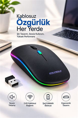 Sessiz Tıklama 800 1200 1600 DPI Ayarlanabilir Mouse