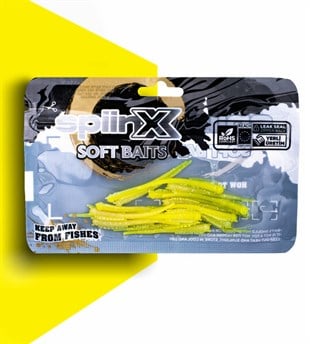 Spiinx Sandworm 6cm 18P Glow Lemonade Lrf Silikon Sahte Yem