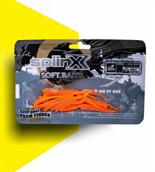 Spiinx Sandworm 6cm 18P Glow Orange Gum Lrf Silikon Sahte Yem