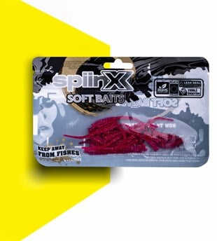 Spiinx Sandworm 6cm 18P Magenta Lrf Silikon Sahte Yem