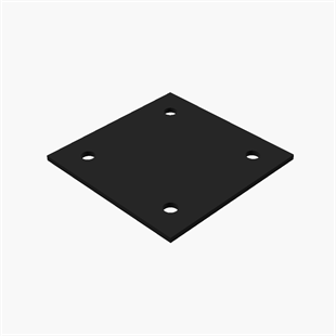 Elastomer Mesnet Takozu  300x300x10mm -  Ø 25mm