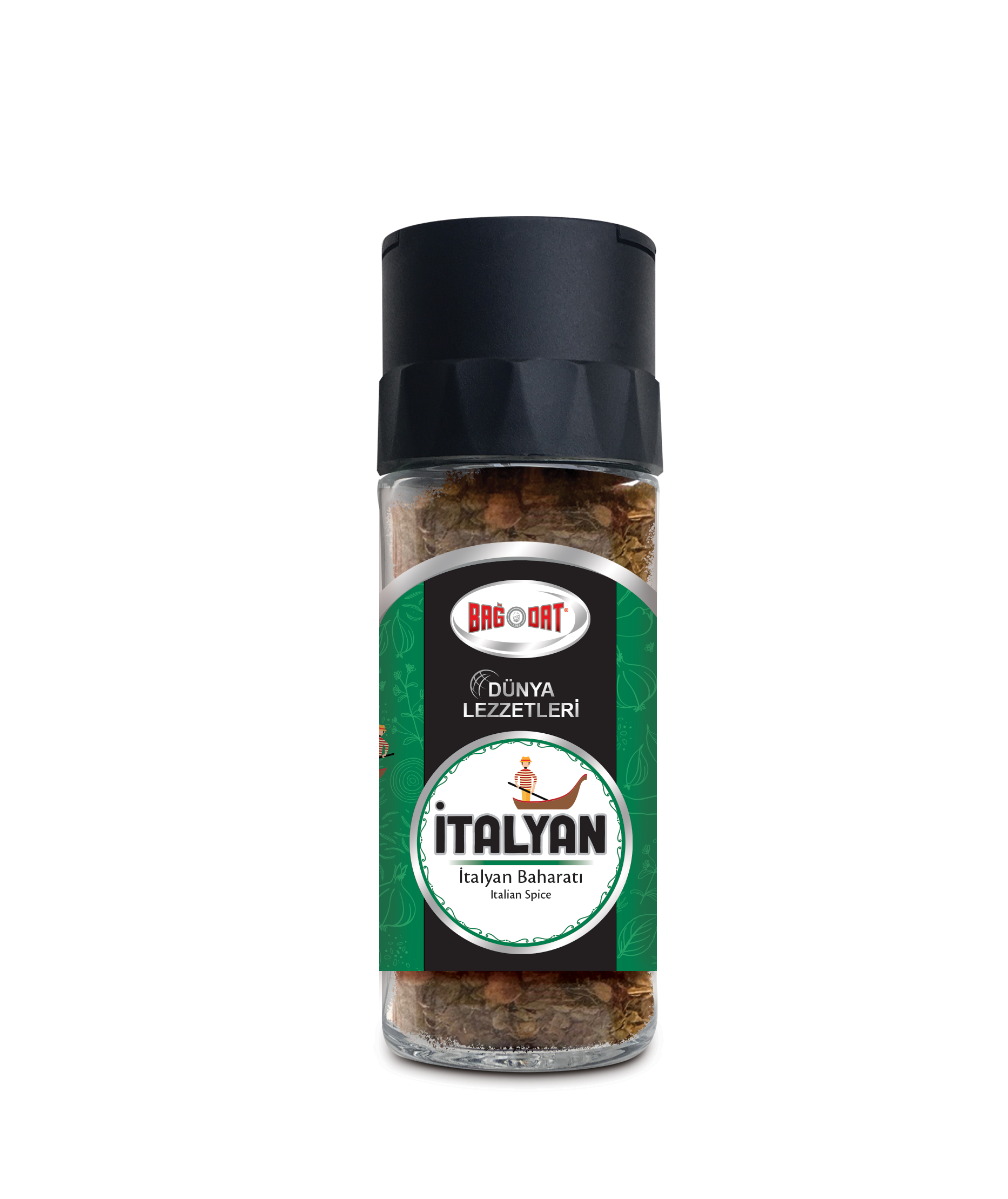 Bağdatİtalyan Baharatı Tuzluklu Cam 24Gr.