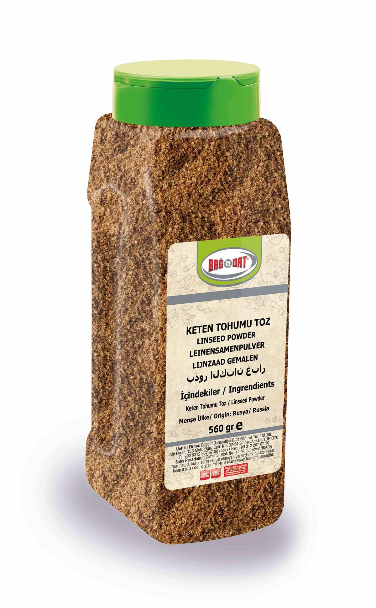 Keten Tohumu Toz 560 Gr