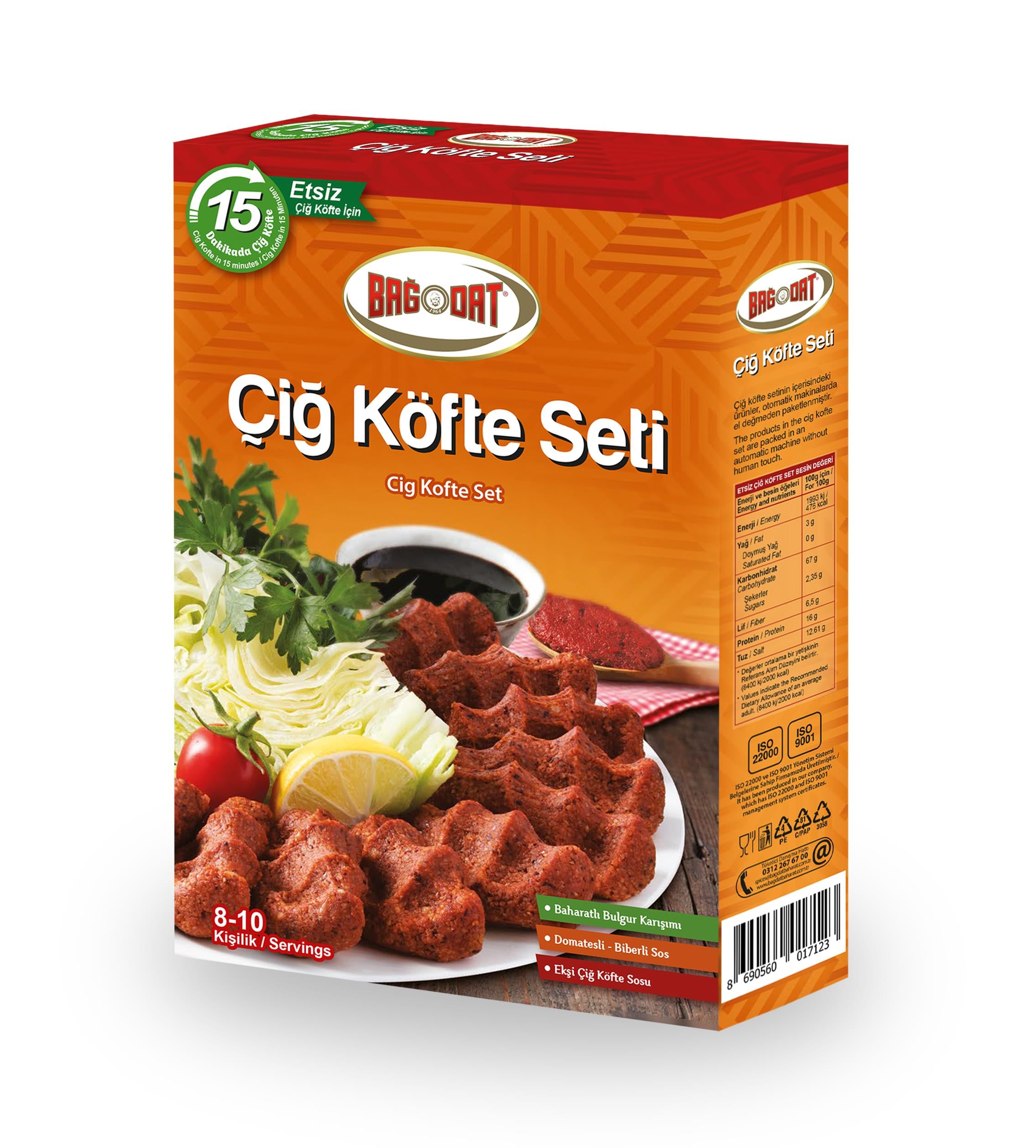 Bağdat BaharatEtsiz Çiğ Köfte Seti(8-10 Kişilik)