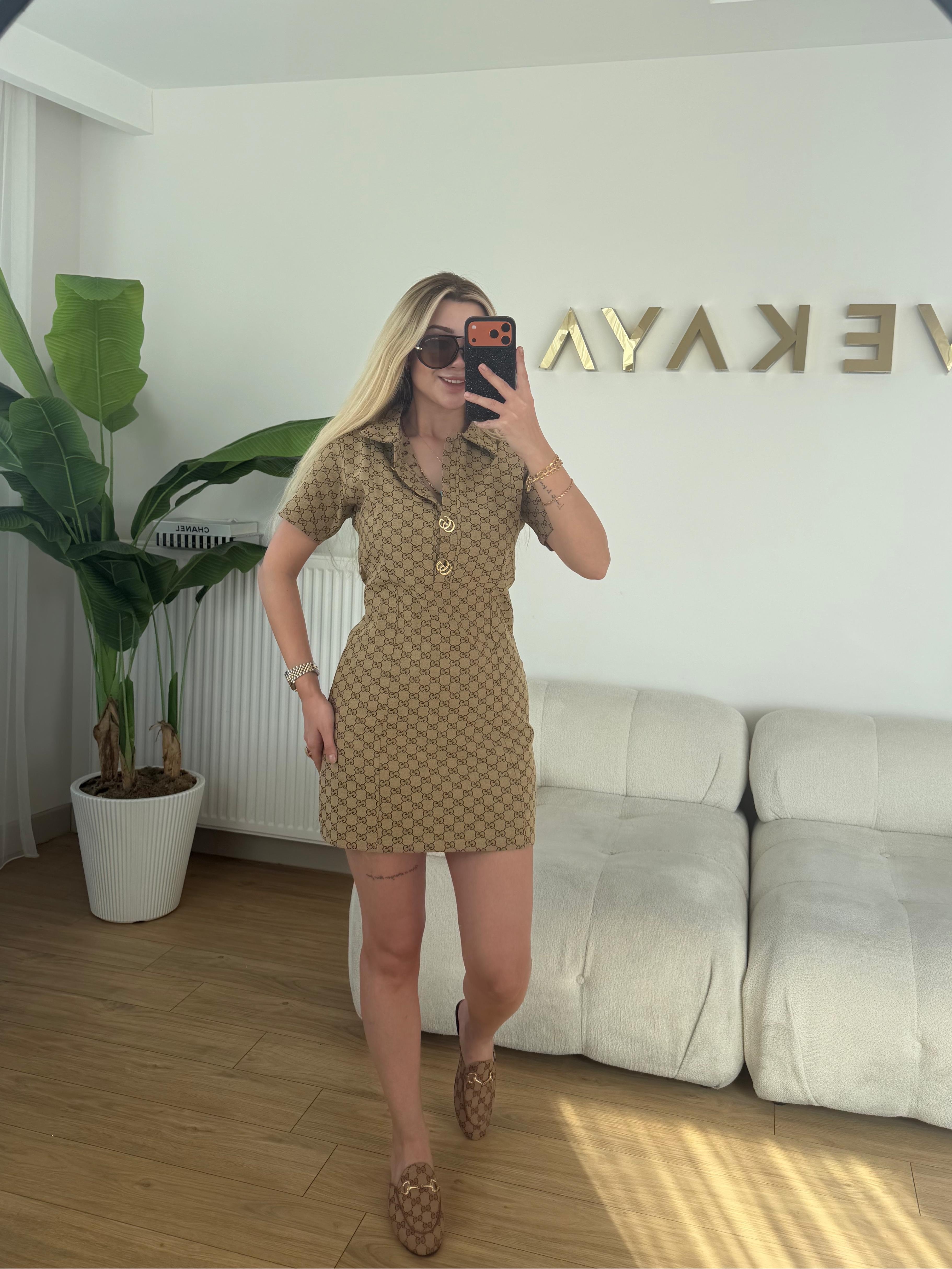 ÖRME ELBİSE KAHVERENGİ