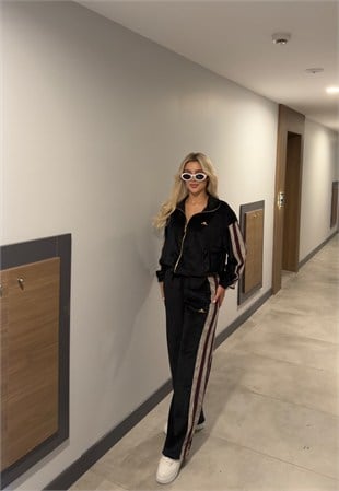 LARA KADİFE TAKIM SİYAH