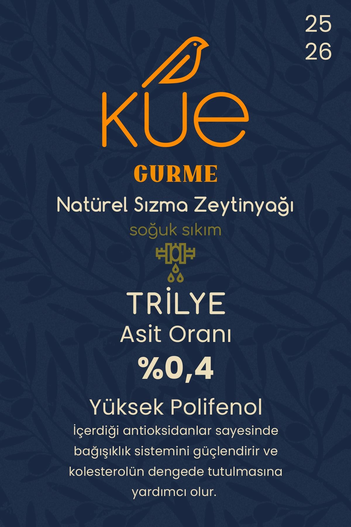 KUE Premium Seri Erken Hasat ve  Gurme Seri Olgun Hasat  Soğuk Sıkım Natürel Sızma Zeytinyağı 2x5 Litre