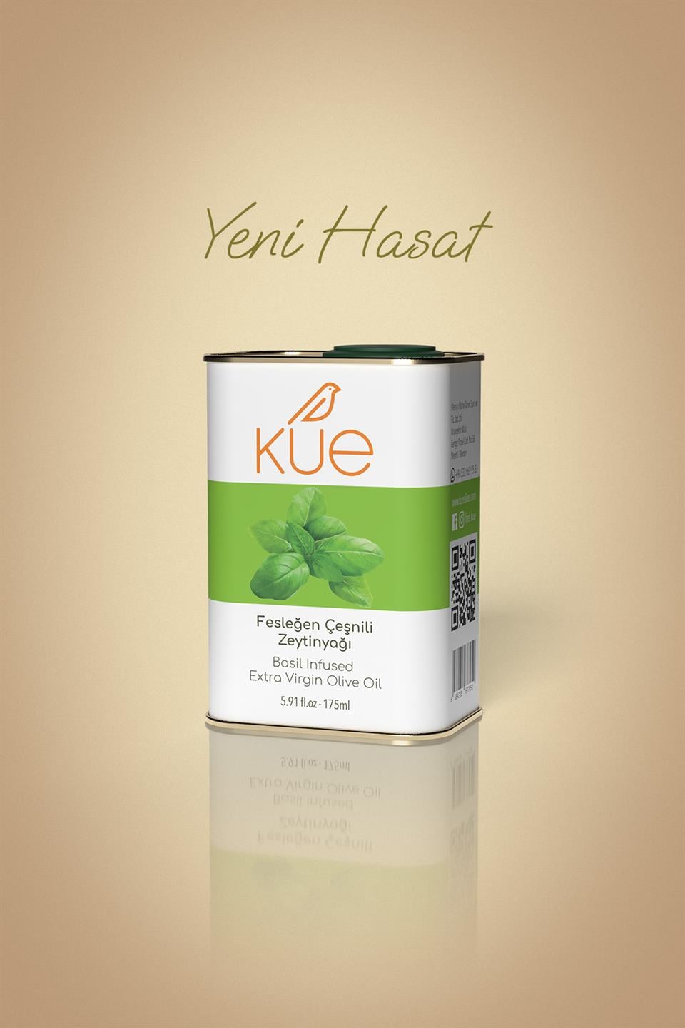 Kue Fesleğen Çeşnili Natürel Sızma Zeytinyağı 175 mL