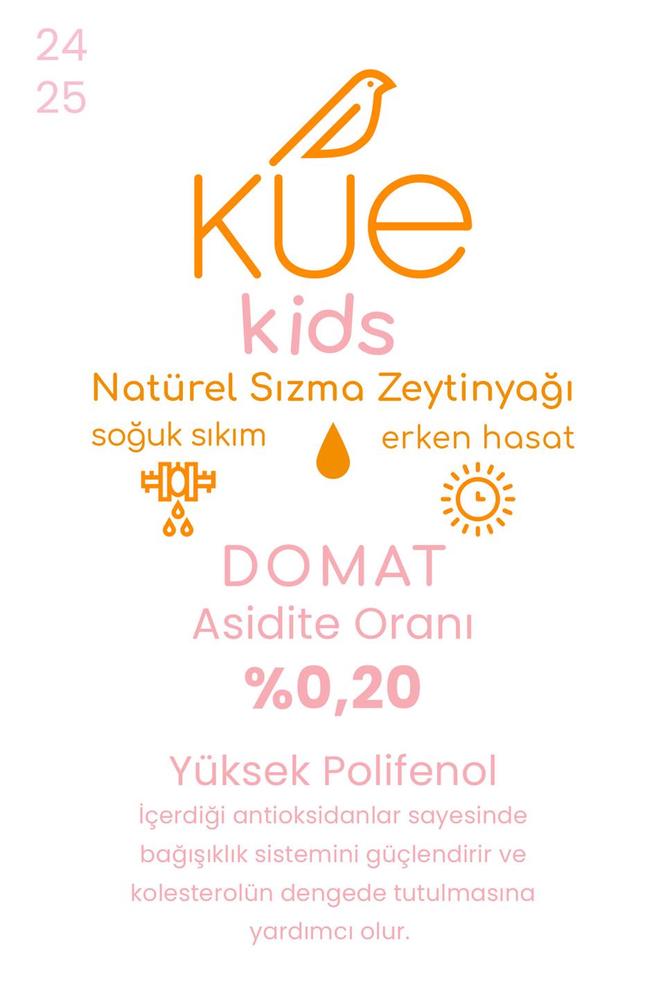 KUE Kids Erken Hasat Soğuk Sıkım Natürel Sızma Zeytinyağı 250ml