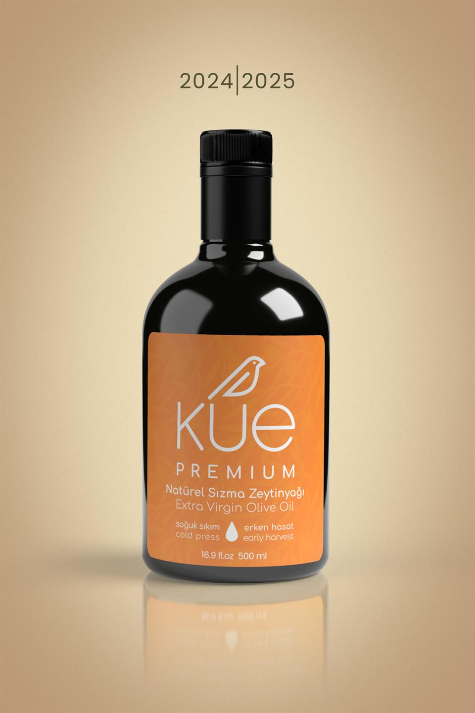 KUE Premium Seri Erken Hasat Soğuk Sıkım Natürel Sızma Zeytinyağı 500ml