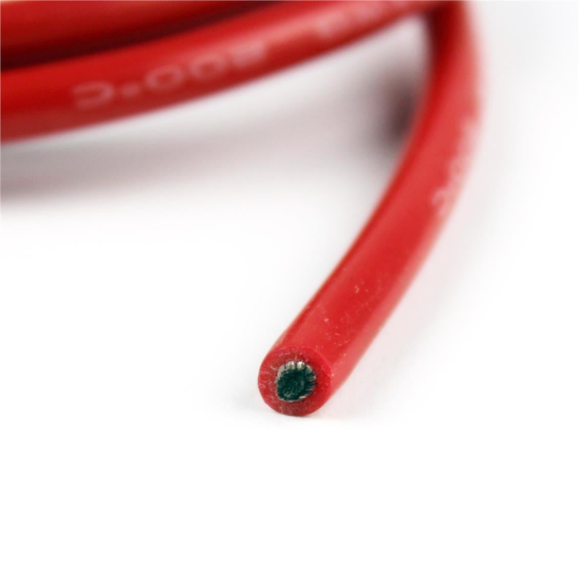 10 AWG / 5.00 mm. Silikon Kablo, Kırmızı, 1 Metre