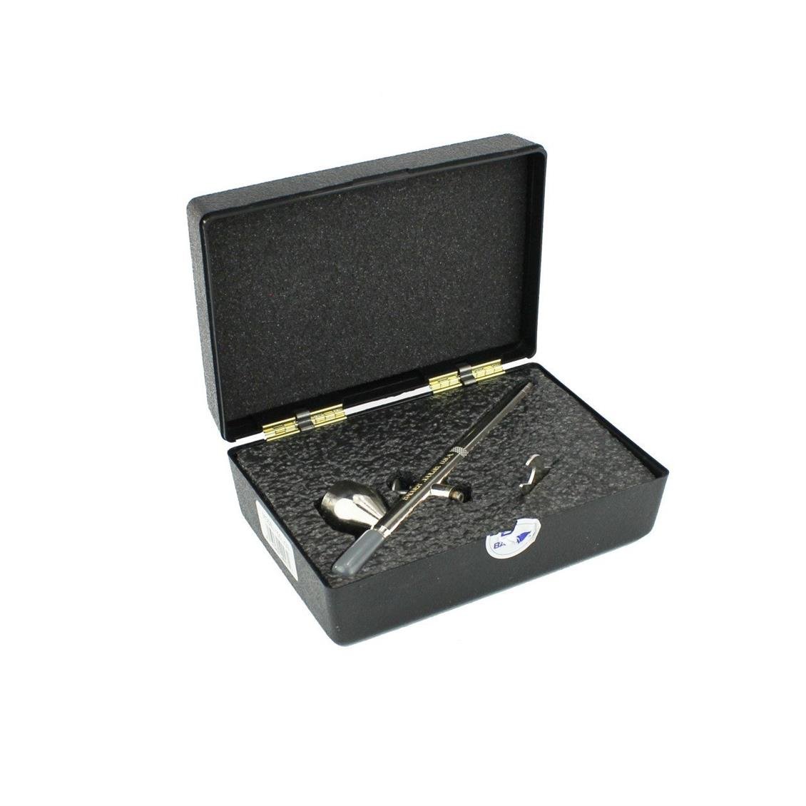 100LGB Gravity Feed Medium Nozzle Bakery Airbrush w/ 4.75ml attached color cup, continuous flow valve, barbed hose connector