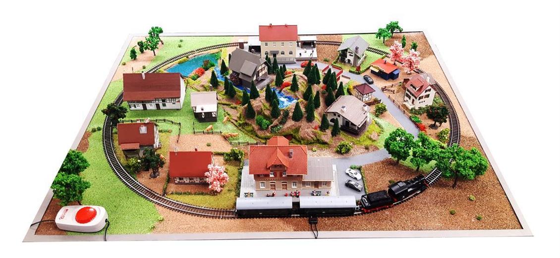 100X120 Cm. Tek Hatlı Komple Tren Dioraması