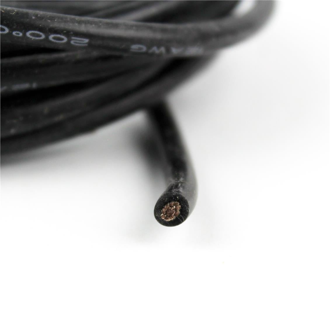 12 AWG / 4.00 mm. Silikon Kablo, Siyah, 3 Metre