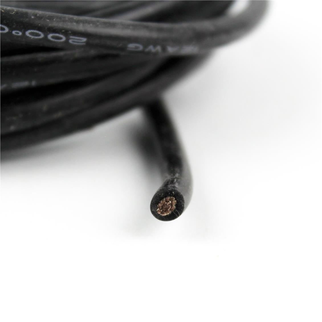 12 AWG / 4.00 mm. Silikon Kablo, Siyah, 100 Metre