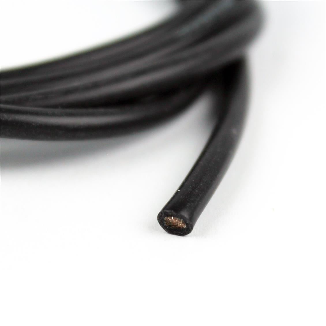 14 AWG / 2.50 mm. Silikon Kablo, Siyah, 1 Metre