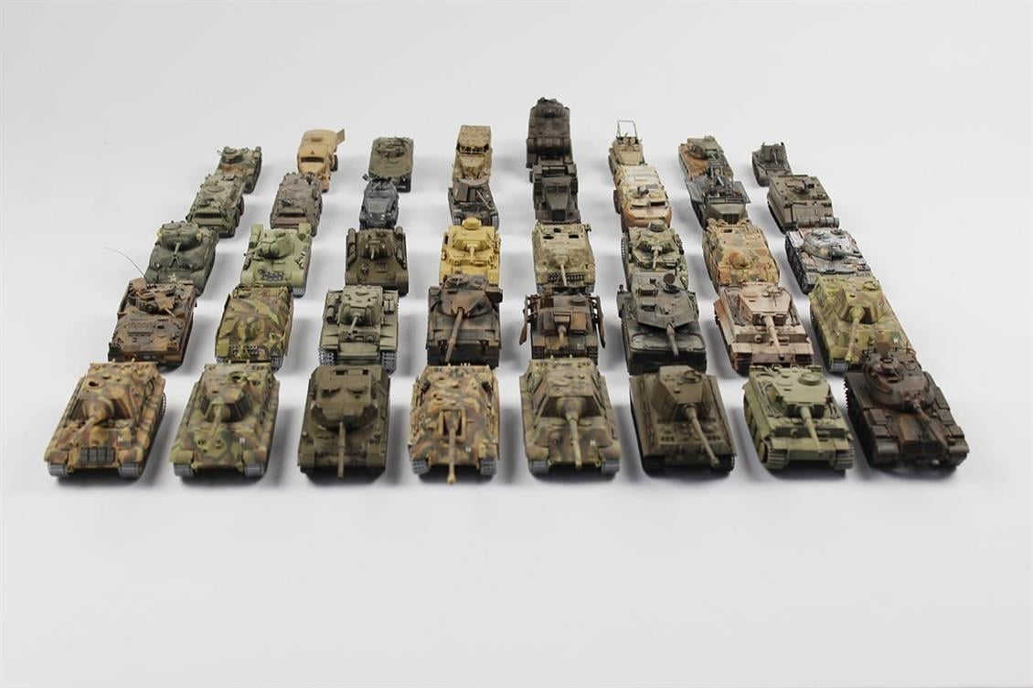 1/72 Muhtelif Askeri Araç Yapılmış Plastik Maketleri