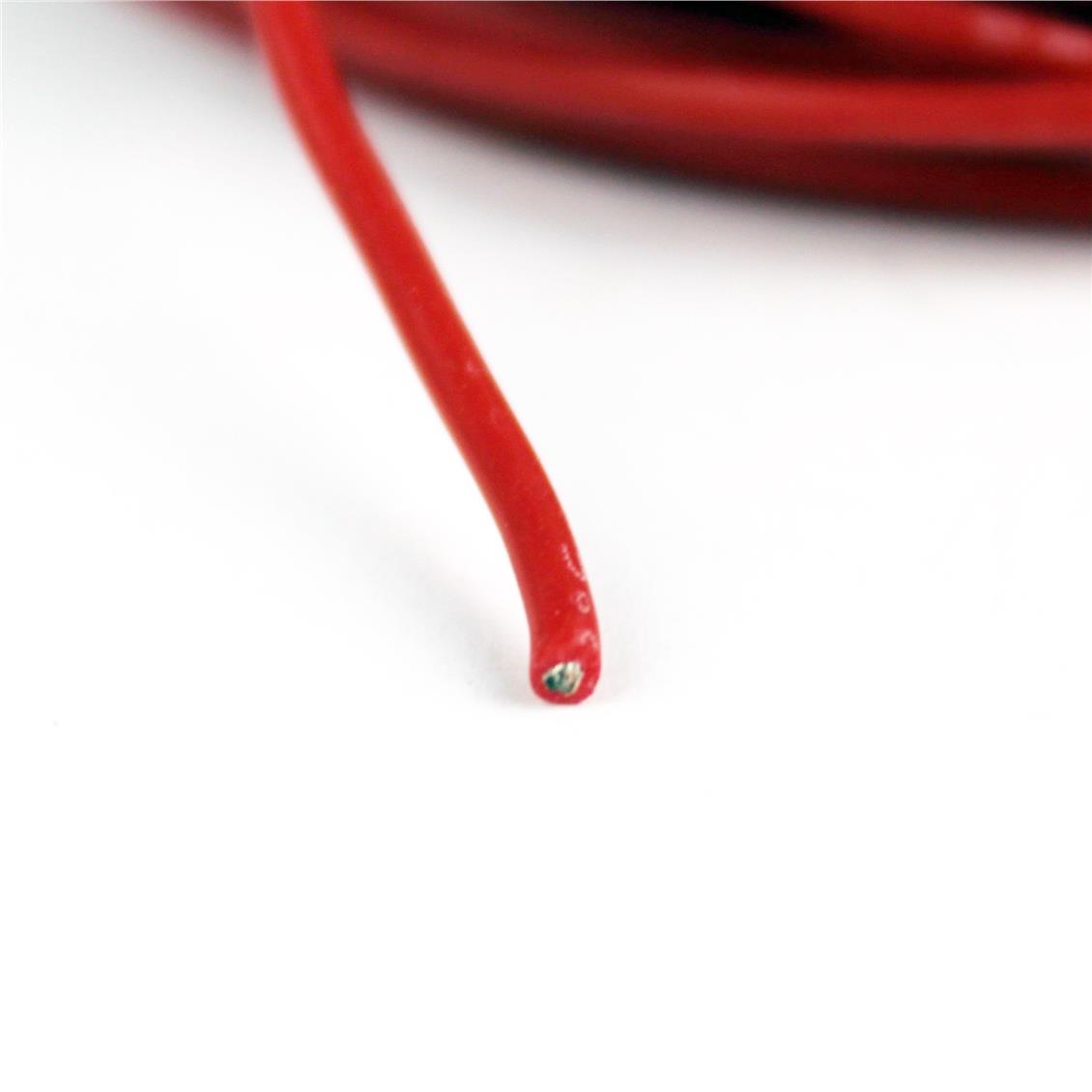 20 AWG / 0.50 mm. Silikon Kablo, Kırmızı, 5 Metre