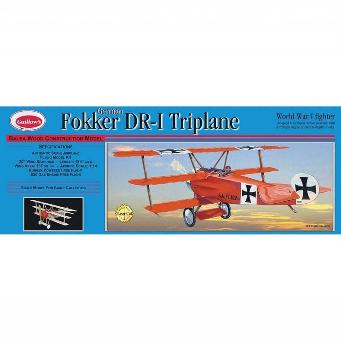 204LC  1/16 FOKKER TRİPLANE MODEL KİT - LASER CUT