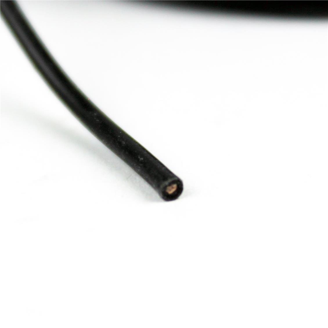 22 AWG / 0.35 mm. Silikon Kablo, Siyah, 2 Metre