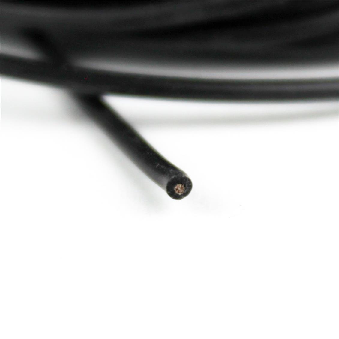 22 AWG / 0.35 mm. Silikon Kablo, Siyah, 5 Metre