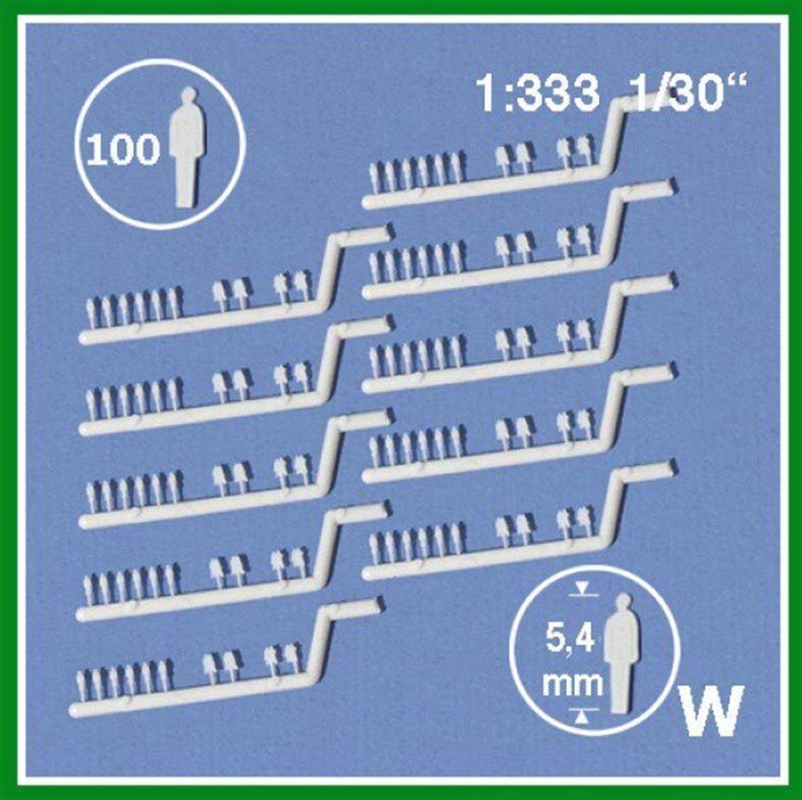 22101 1/333 SILUET INSAN FIGÜRLERİ-BEYAZ-100 ADET