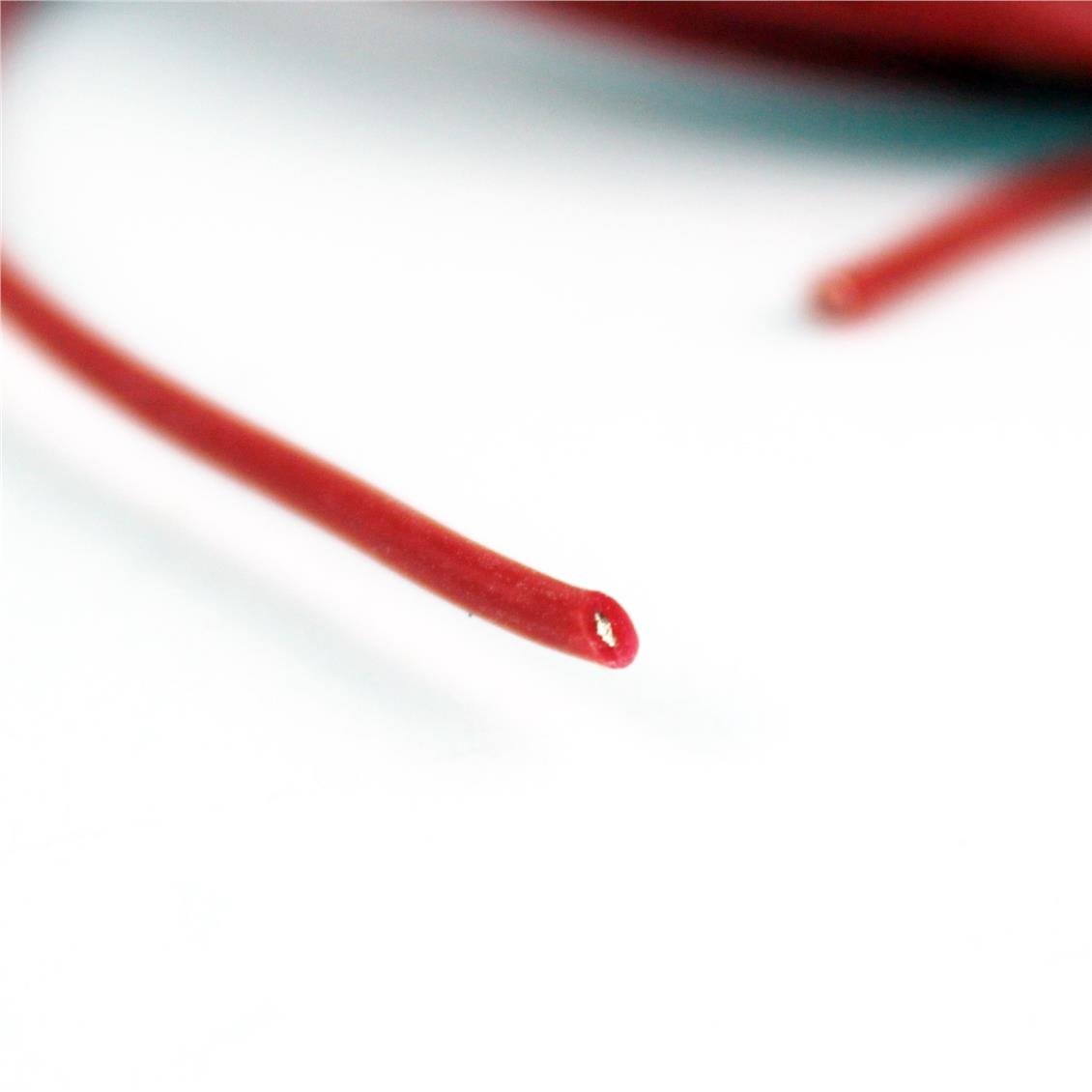 24 AWG / 0.25 mm. Silikon Kablo, Kırmızı, 2 Metre