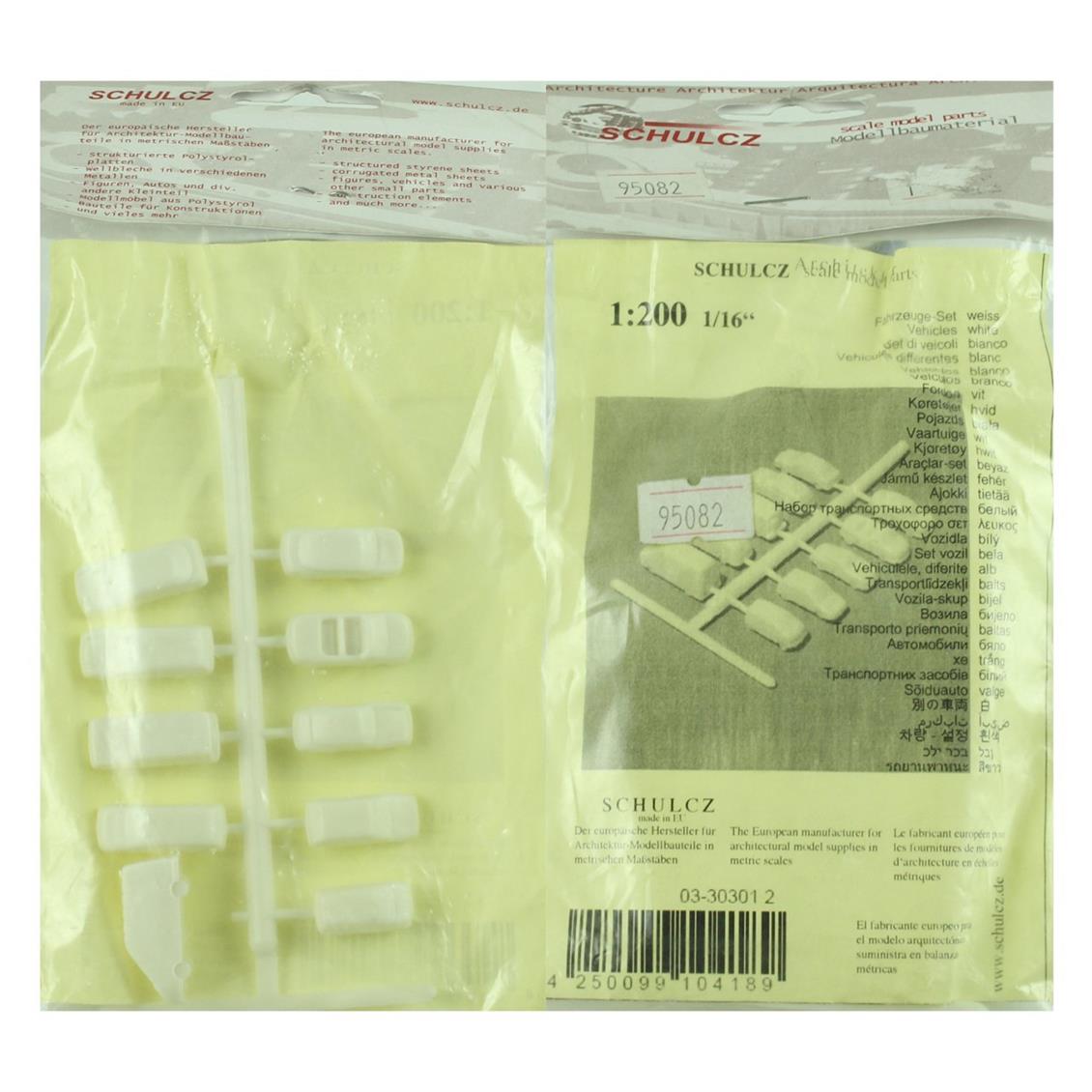330301-2 1/200 ARABA, 10 FARKLI MODEL-BEYAZ-10 ADE