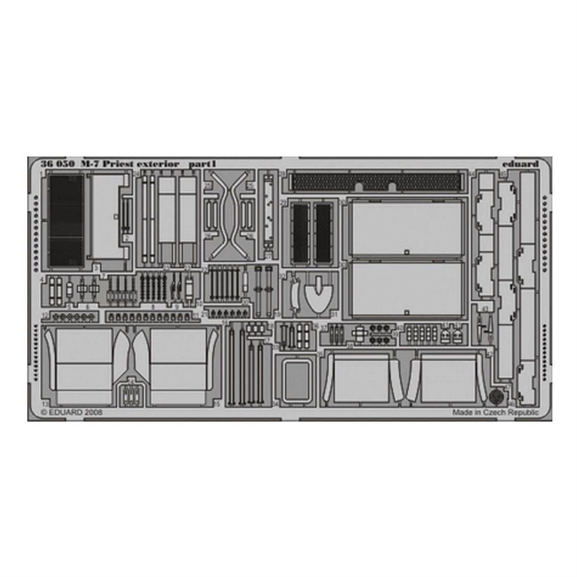 36050 1/35 M-7 DIŞ DETAY SETİ - STD.PHOTO ETCHED S