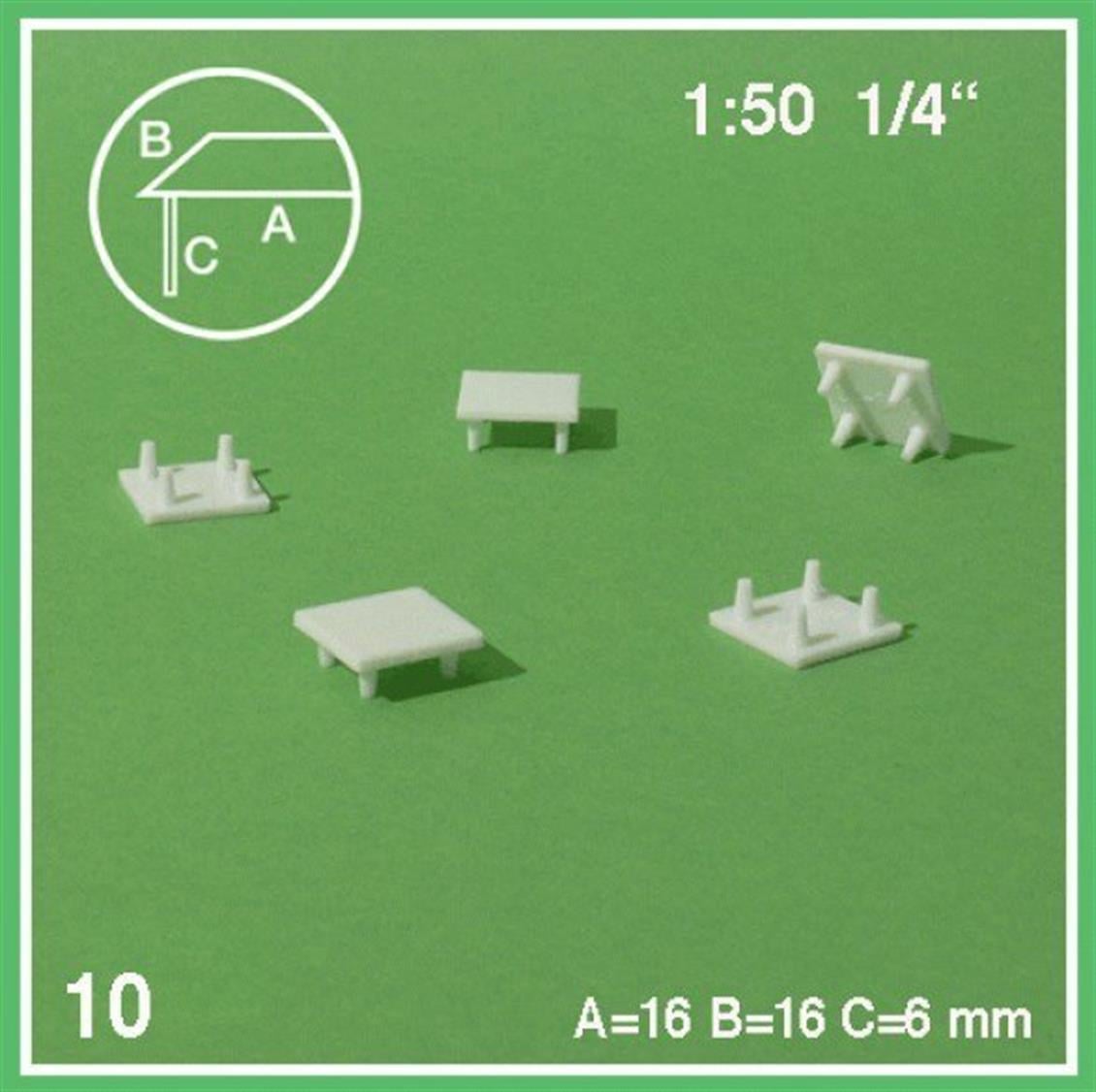 5561102 1/50 KARE SEHPA -16X16X6 MM--BEYAZ -5 ADET