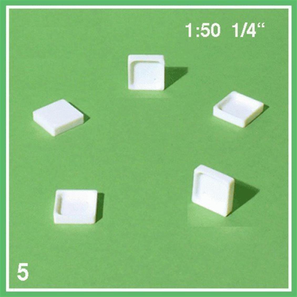 557091 1/50 DUŞ TEKNESİ -BEYAZ -5 ADET