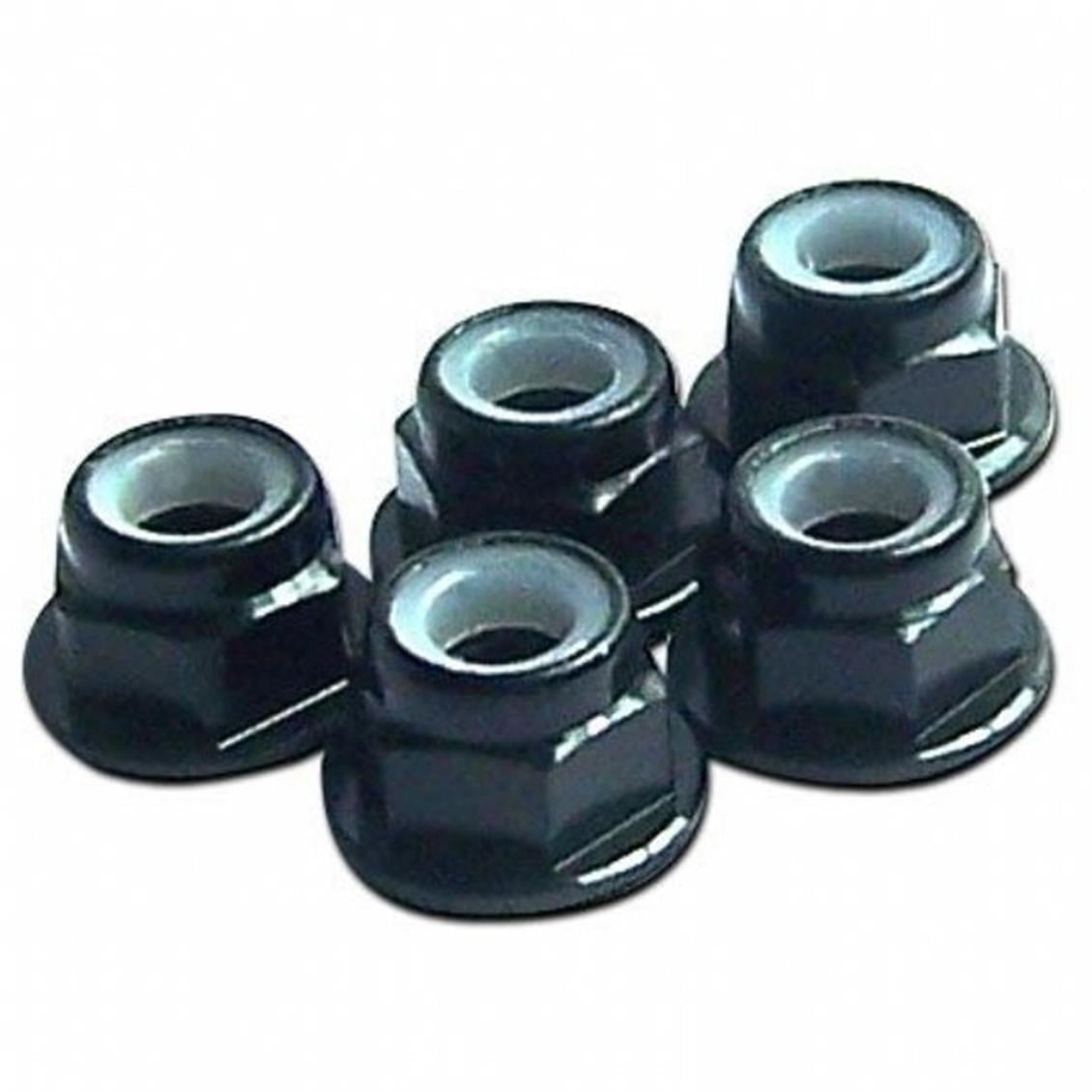 57124K ALUMİNUM 4MM FLANGED LOCK NUT-BLACK