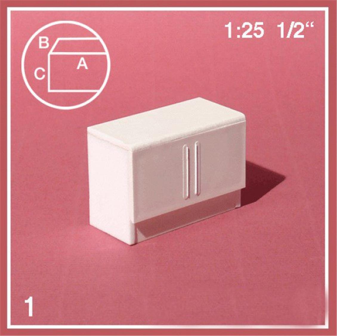 573340 1/25 KOMODİN -2 KAPAKLI-BEYAZ